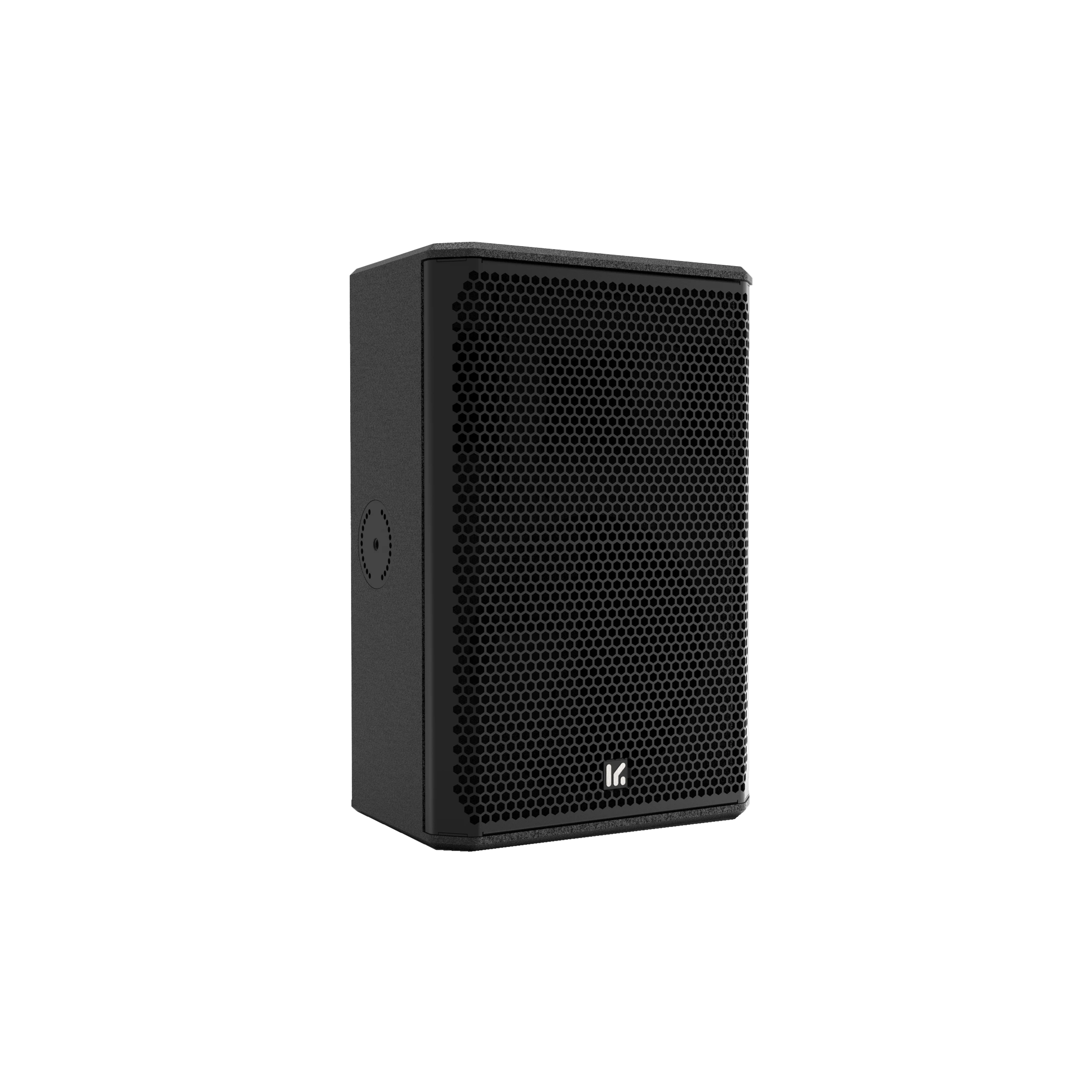 Altavoz NT10 en posición vertical, vista frontal en tres cuartos