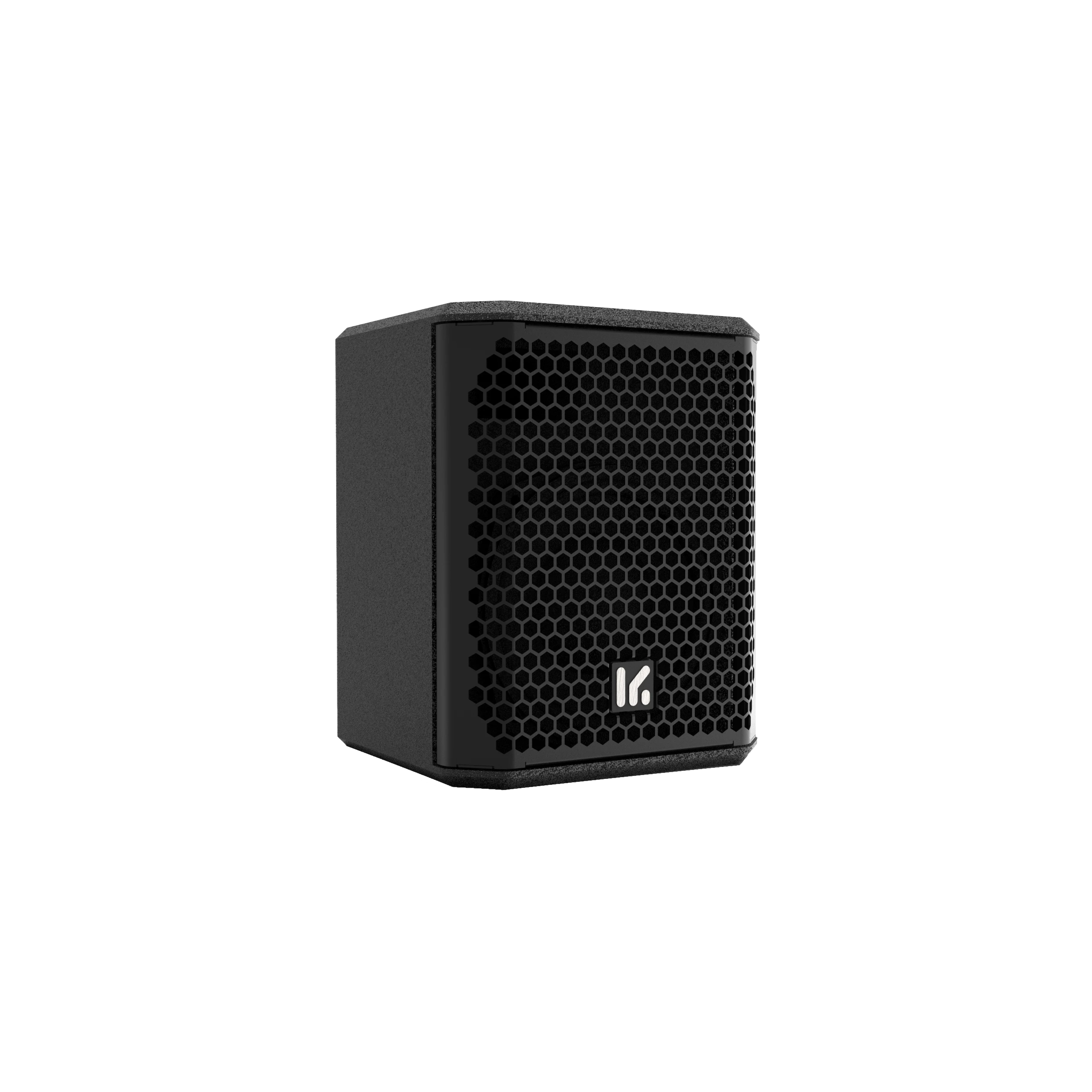 Altavoz NT5 en posición vertical, vista frontal en tres cuartos