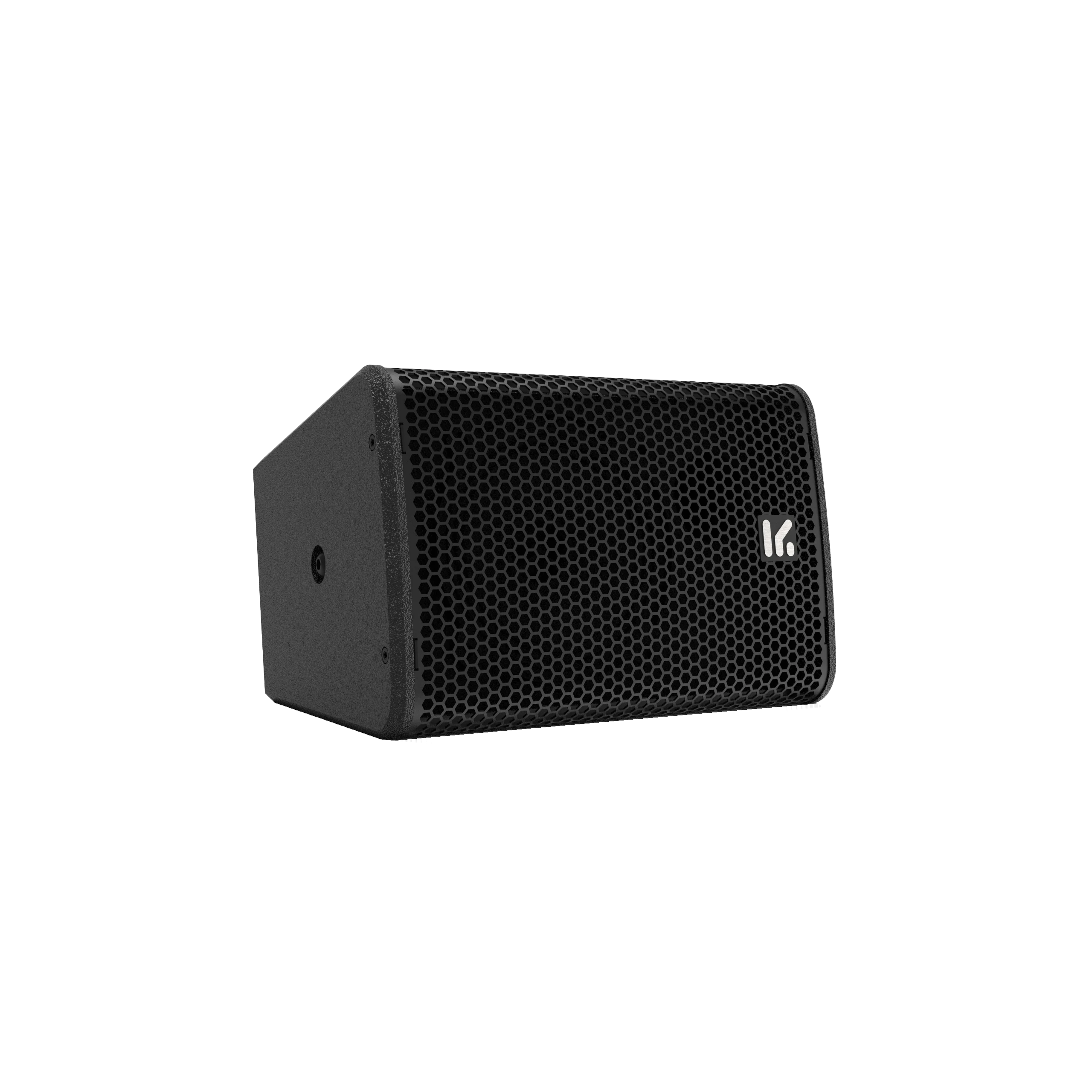 Altavoz Park Audio QX5 en posición horizontal, vista frontal de tres cuartos