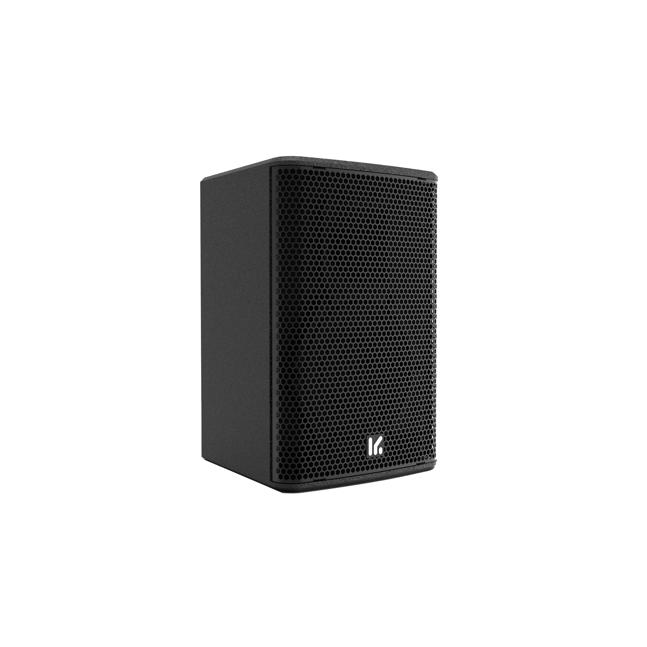 Altavoz Park Audio QX6 en posición vertical, vista frontal de tres cuartos