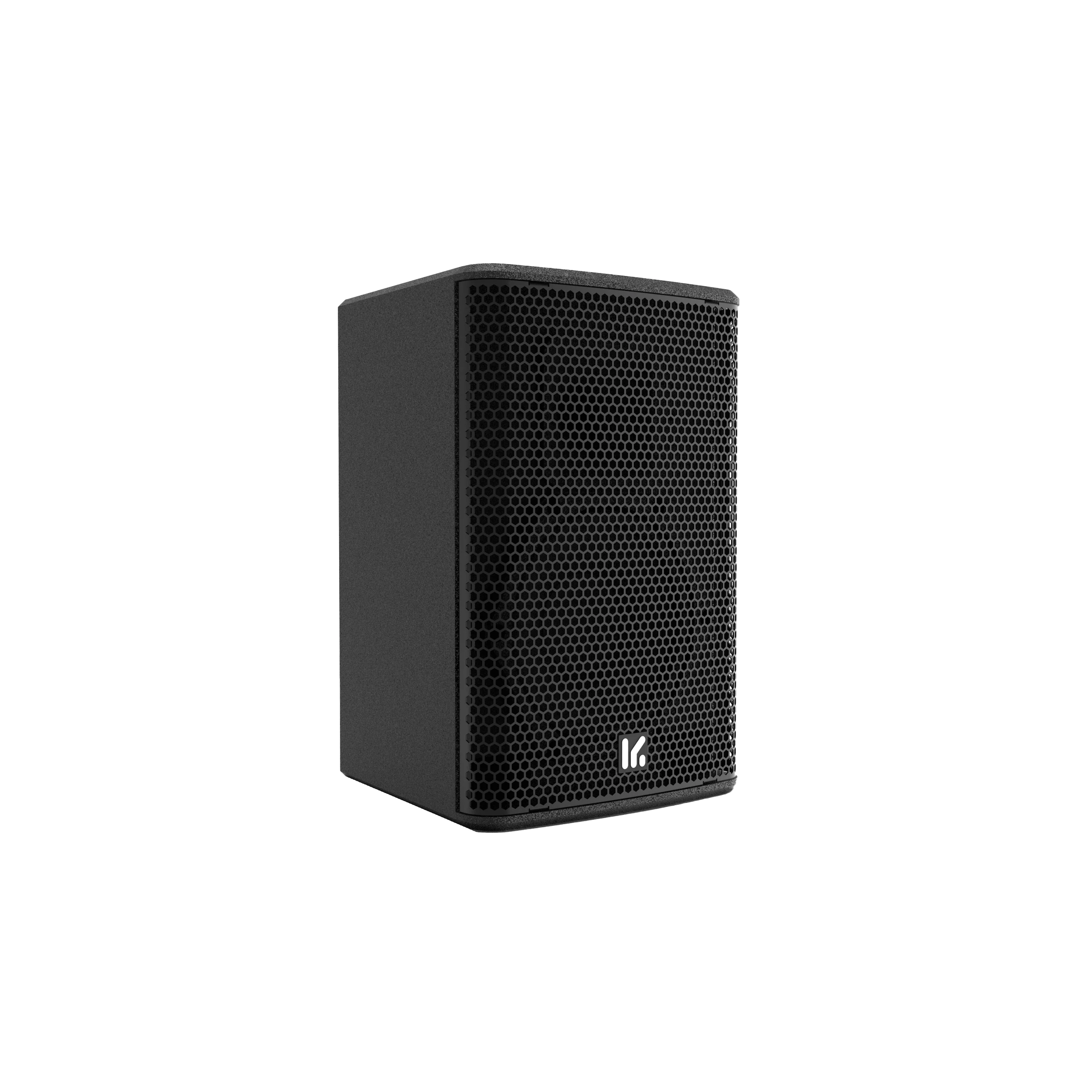 Altavoz Park Audio QX6 en posición vertical, vista frontal de tres cuartos