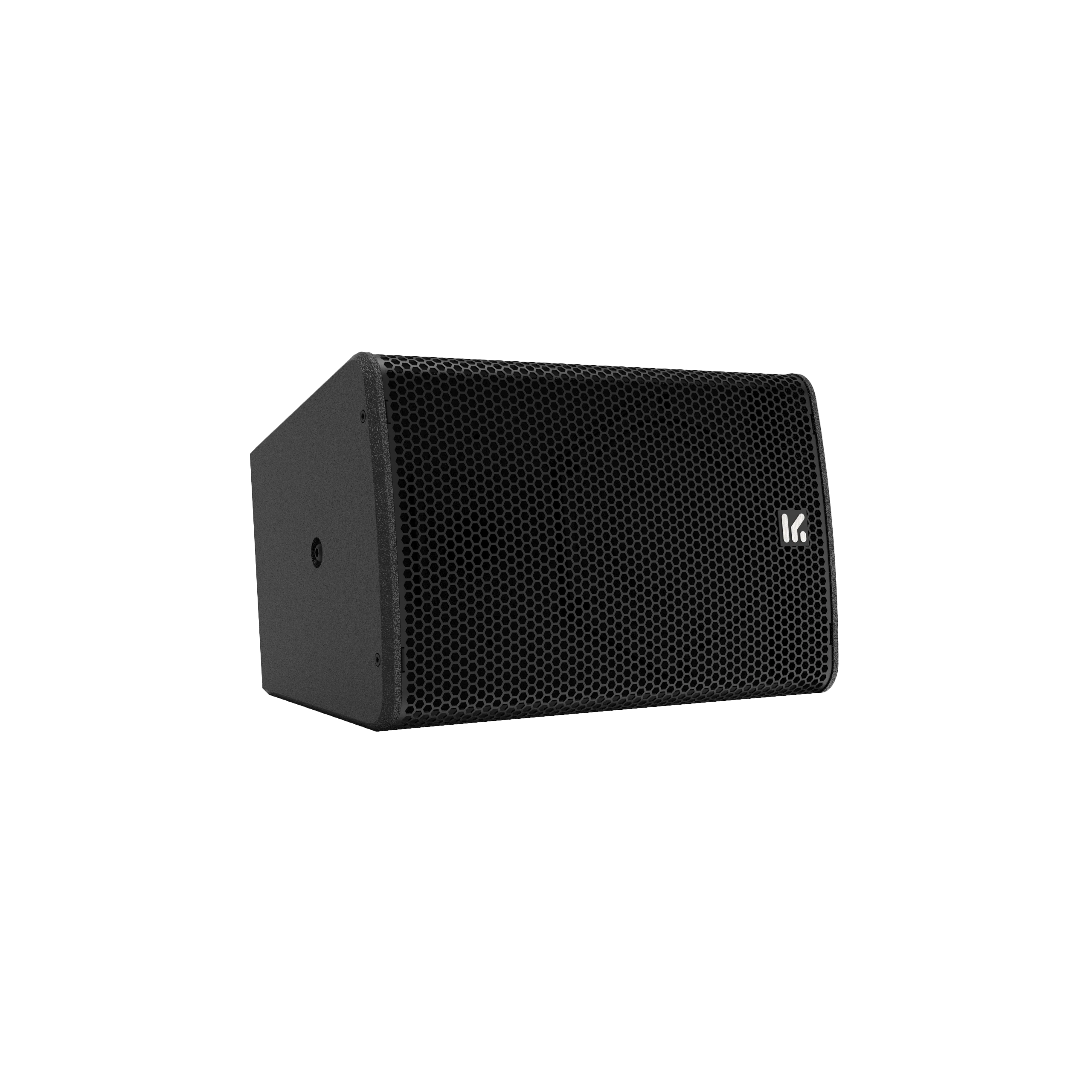 Altavoz Park Audio QX6 en posición horizontal, vista frontal de tres cuartos